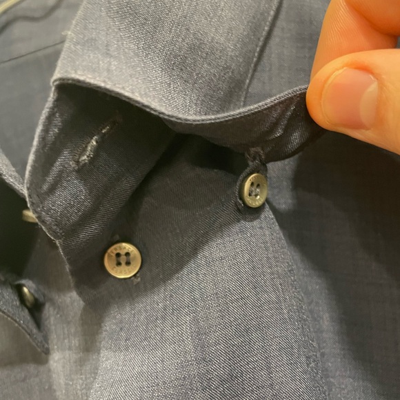 Versace Men's Dark Blue Dress Shirt - Picture 6 of 6